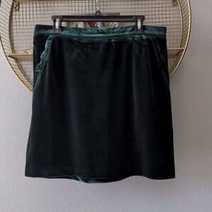 Skies Are Blue Emerald Green Velvet Shorts
